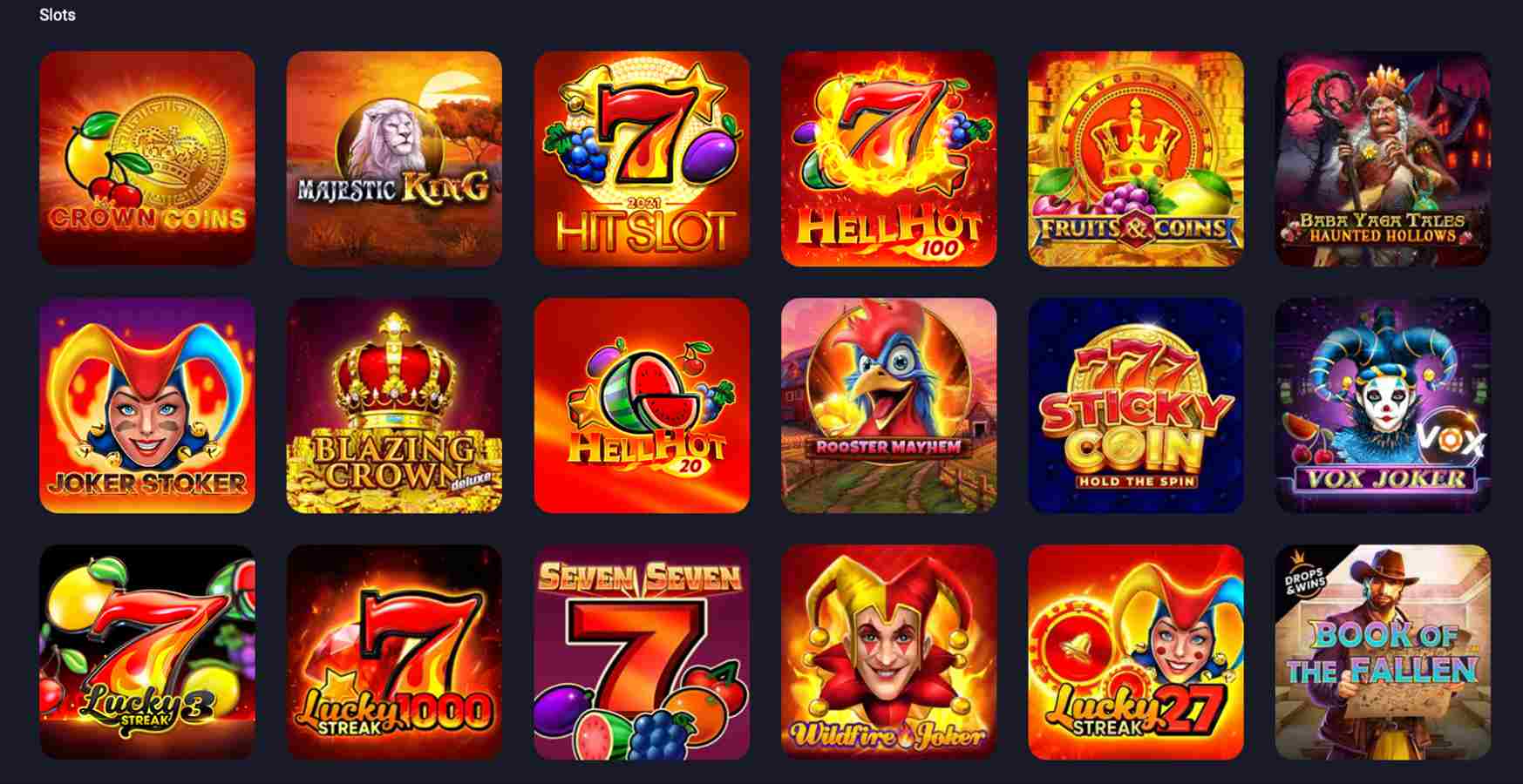 vox casino slots