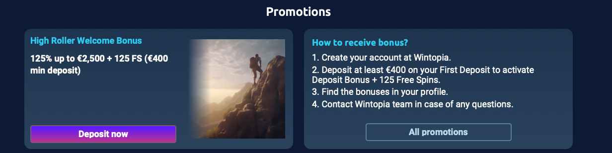 wintopia welcome bonus