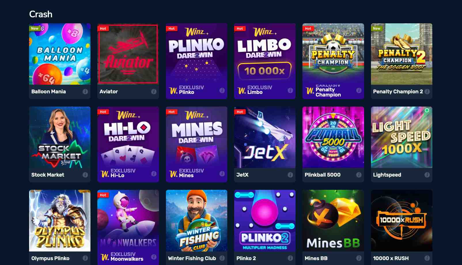 winz crash games