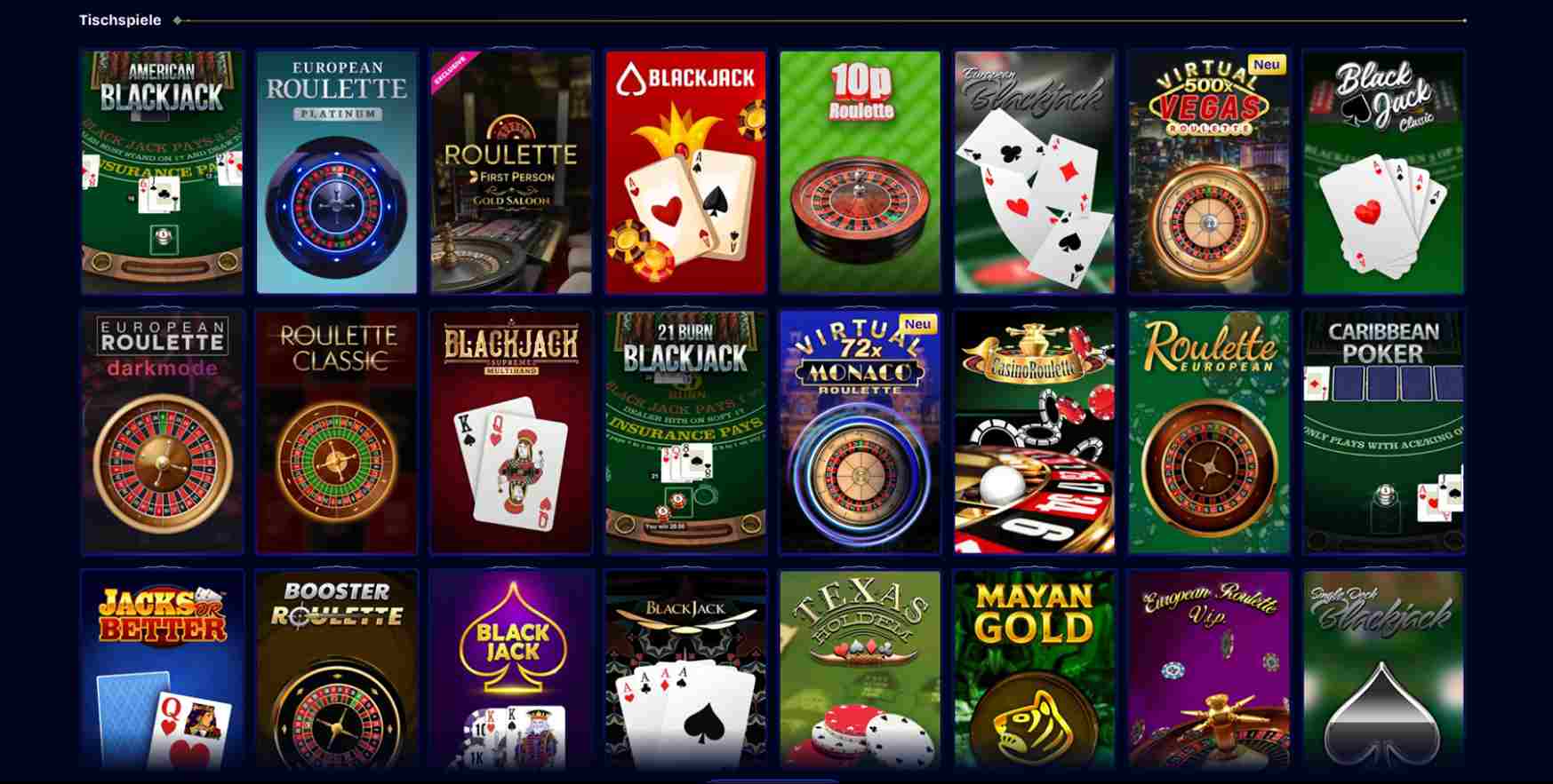 wishwin table games