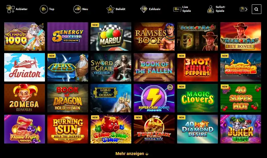 zet casino games