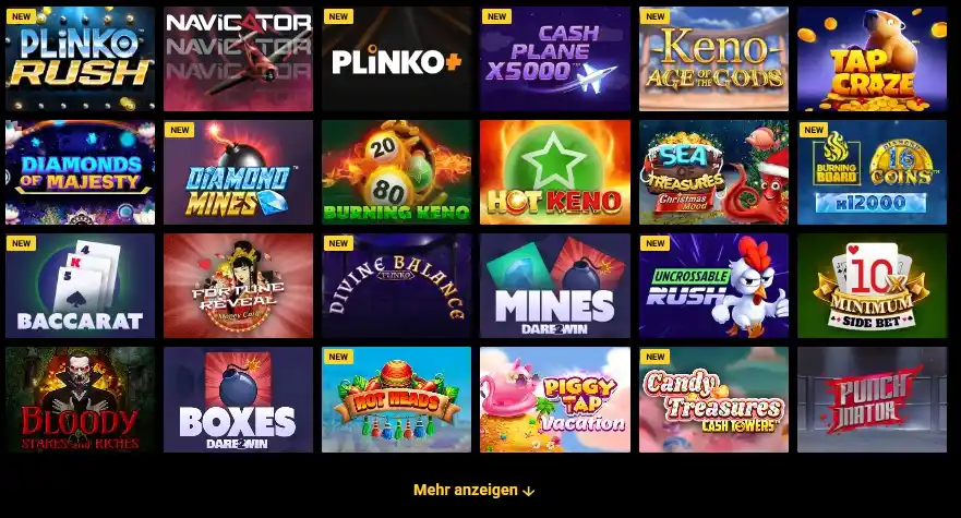 zet casino instant games