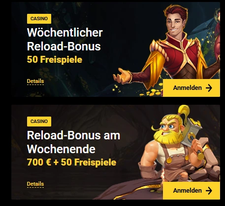 zet casino reload bonuses