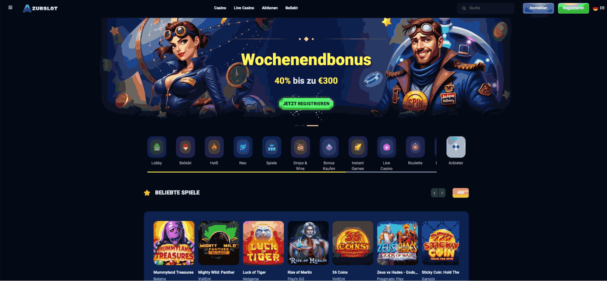 zurslot main page
