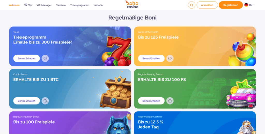 Boho Online Casino Boni