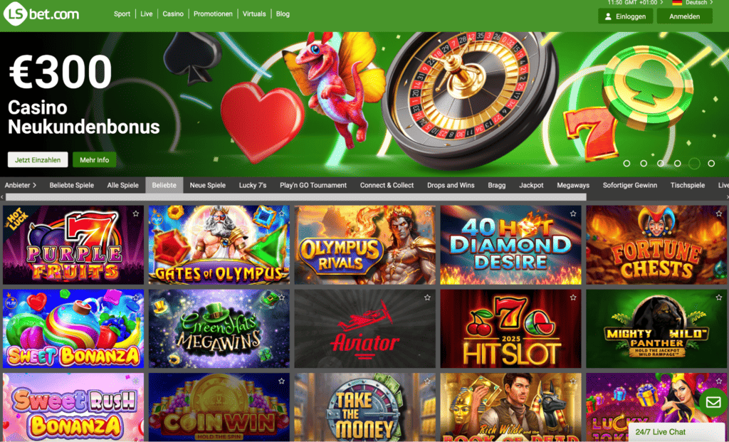 LSBet Casino Hauptseite