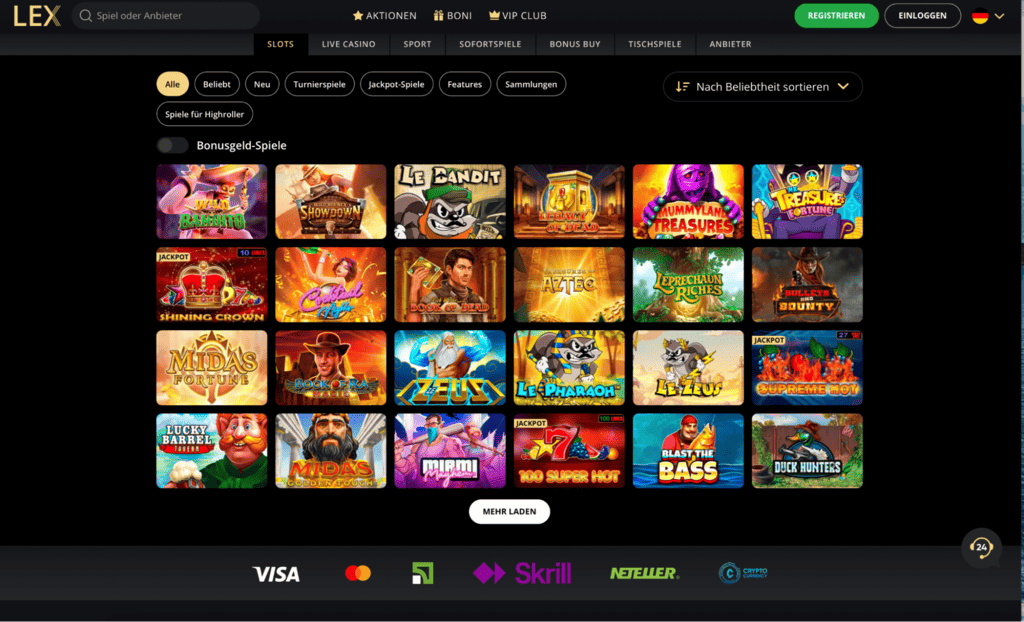 Lex Casino spiele