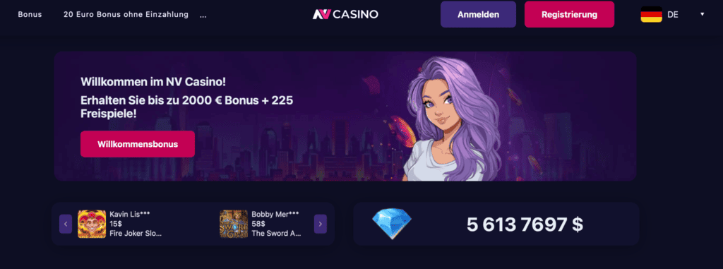 Nv casino 20 euro bonus ohne einzahlung