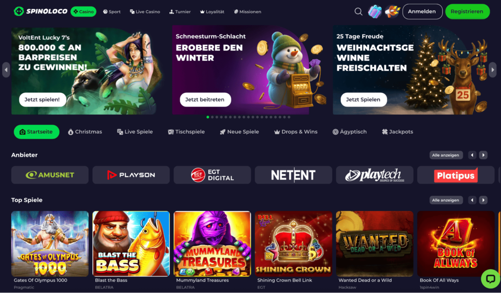 Spinoloco Hauptseite