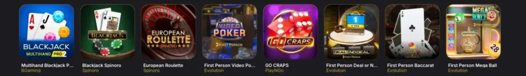 goldenplay table games