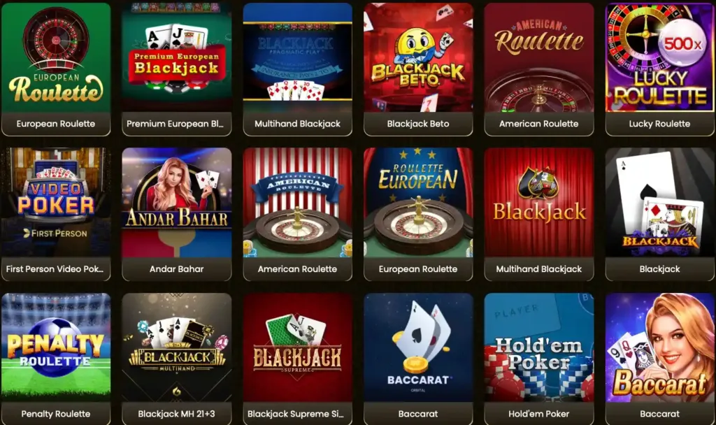 goldspin table games