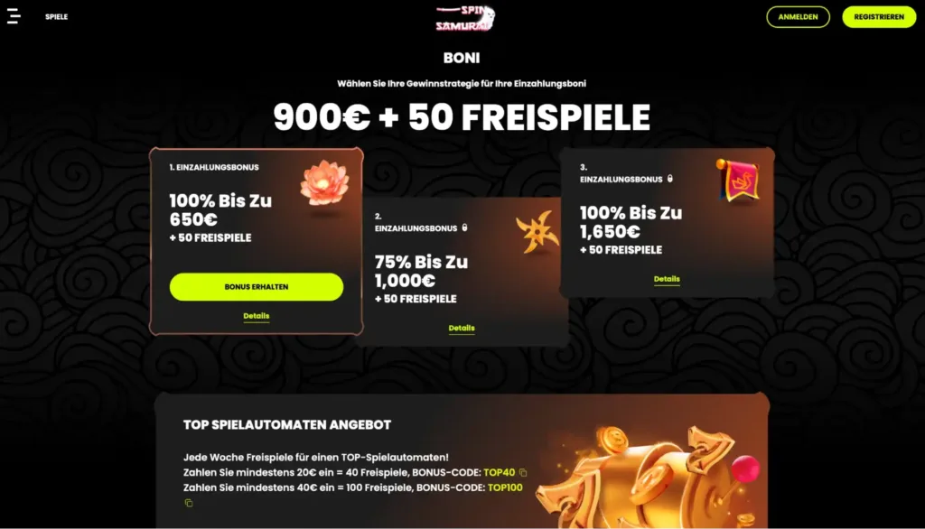 spin samurai promotions