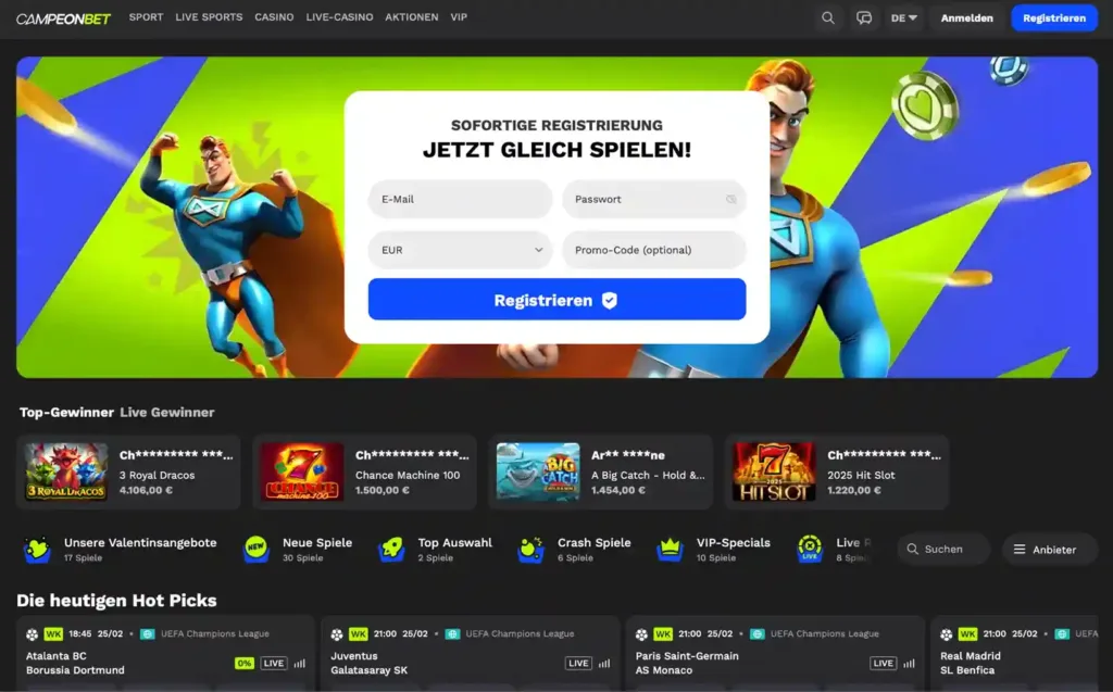 campeonbet main page